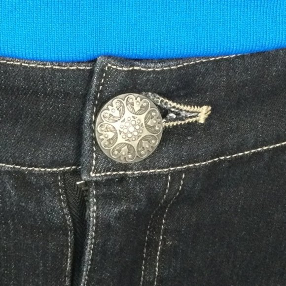 👛 (ANY 2/$20) BELLISSIMA Pencil Blue Denim Jean Skirt, 12 - Picture 6 of 9